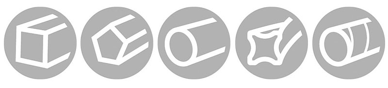 Kształty żyłek tnących